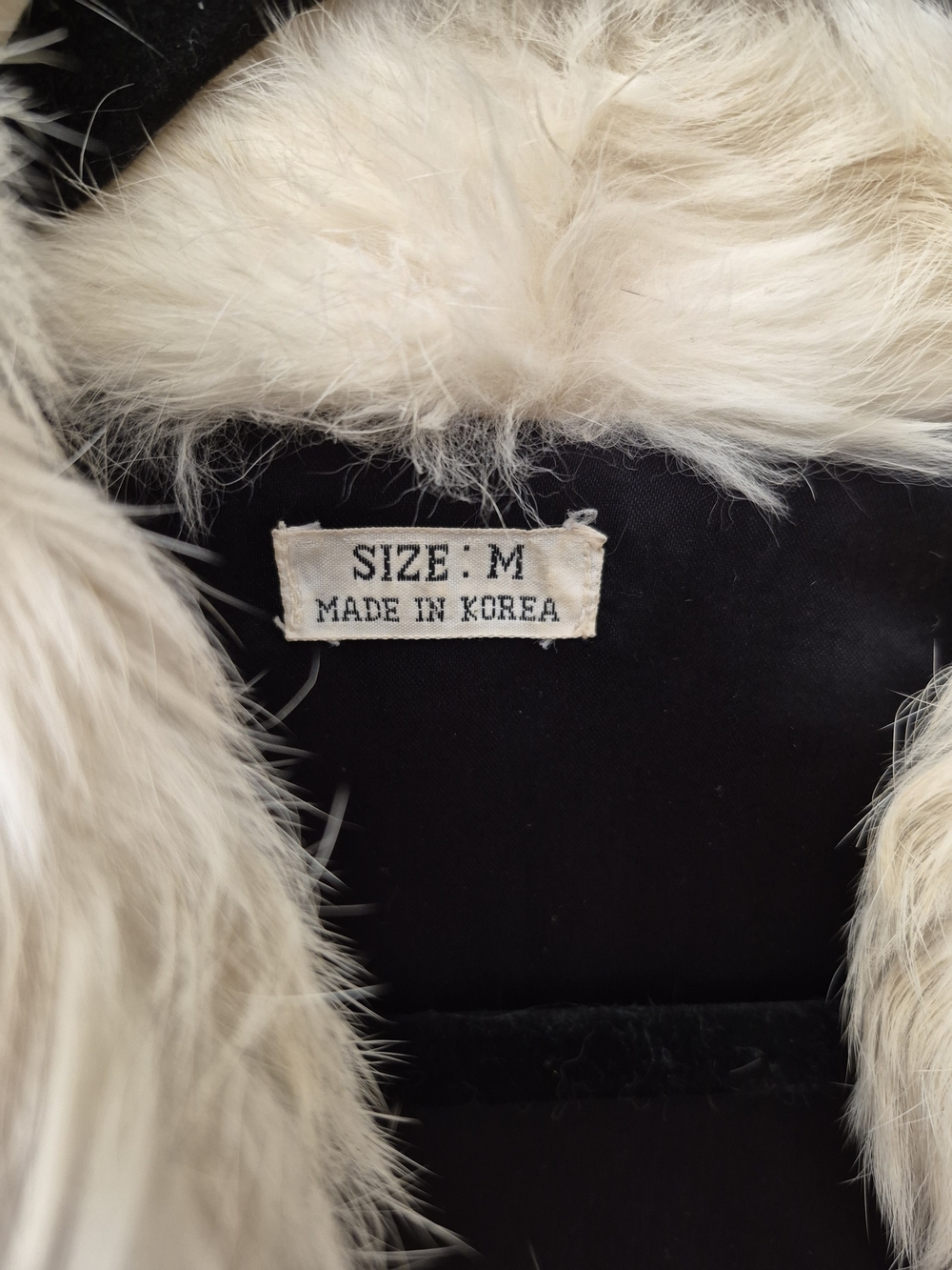 💕VTG Ivory Rabbit Fur Jacket💕 - Picture 3 of 11